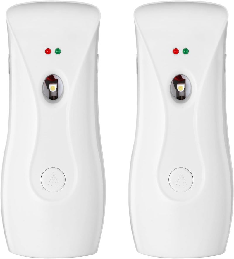 stardrix Automatic Air Freshener Dispensers (2-Pack), Aerosol Spray Machines, Wall Mounted or Freestanding, Adjustable Timer for Scent Release in Bathroom, Office, Commercial & Home – White - Image 1